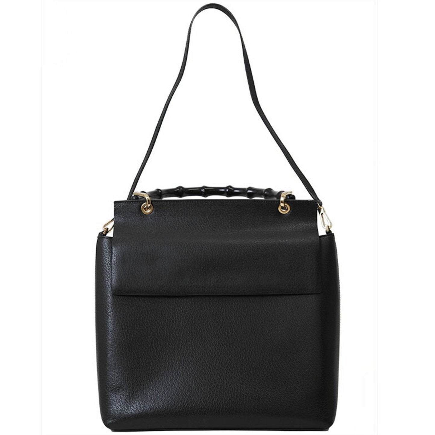 Gucci Bamboo Black Leather Hand Bag