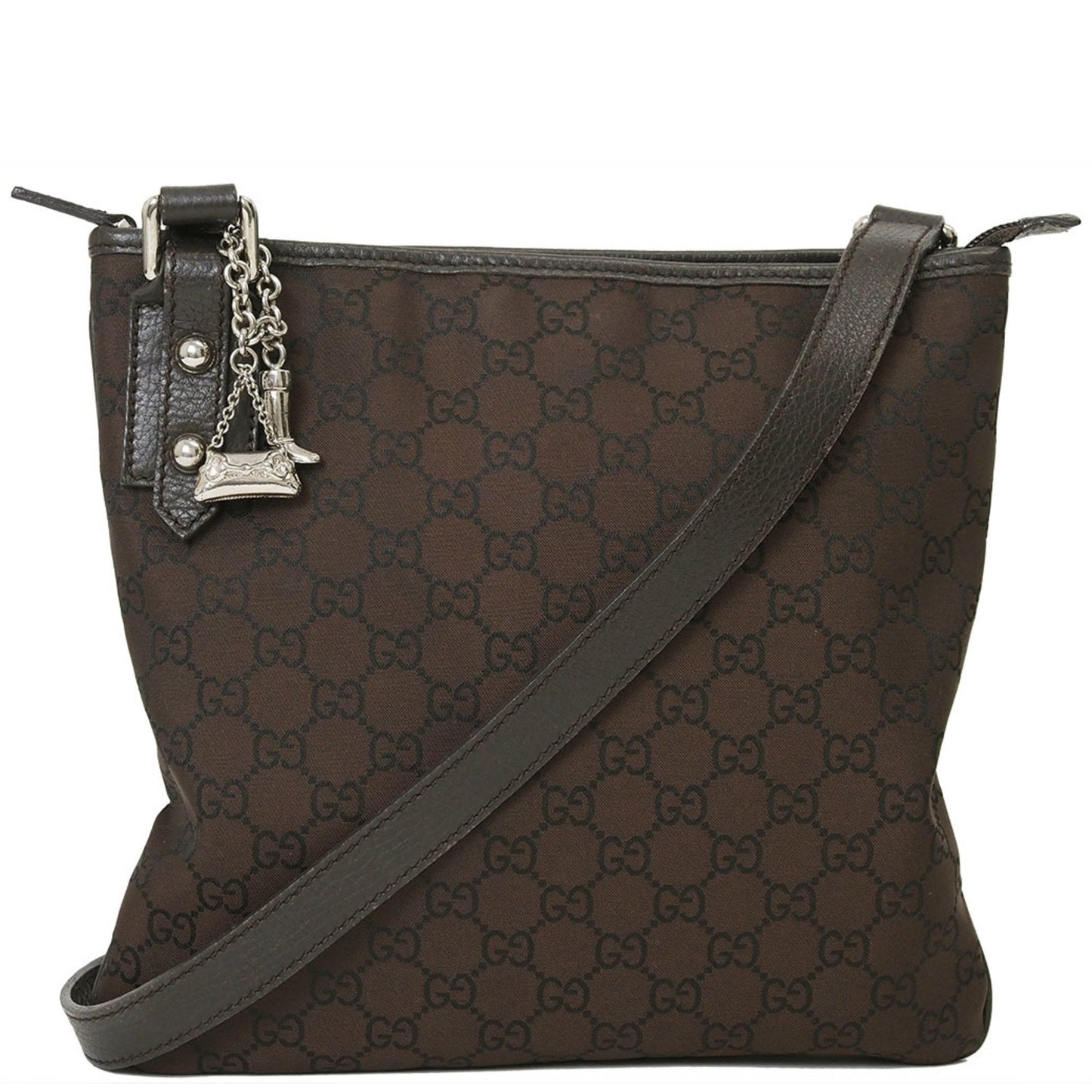 Gucci Brown Canvas Shoulder Bag