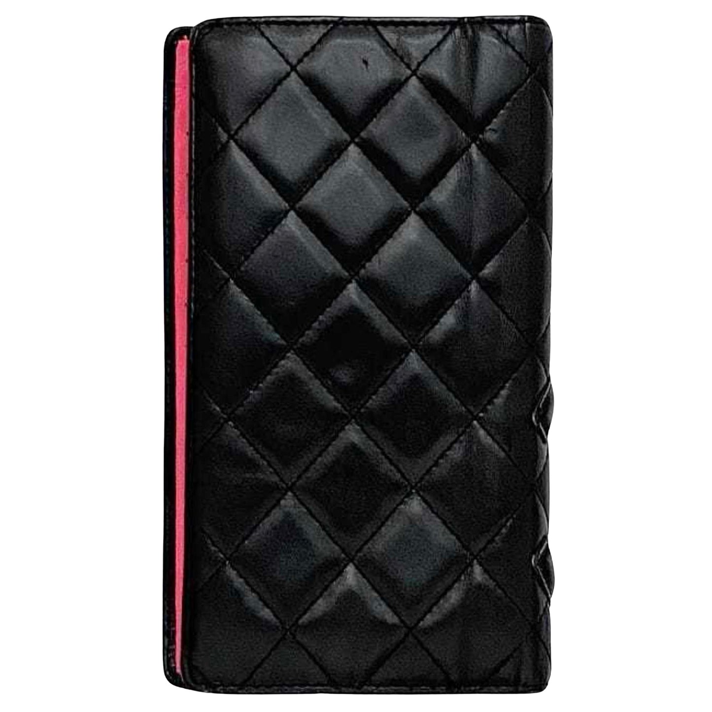 Chanel Cambon Black Leather Wallet Accessories