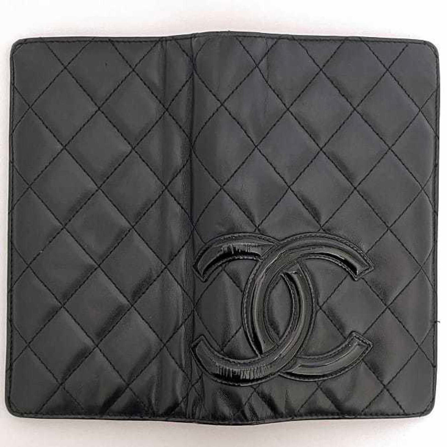 Chanel Cambon Black Leather Wallet Accessories