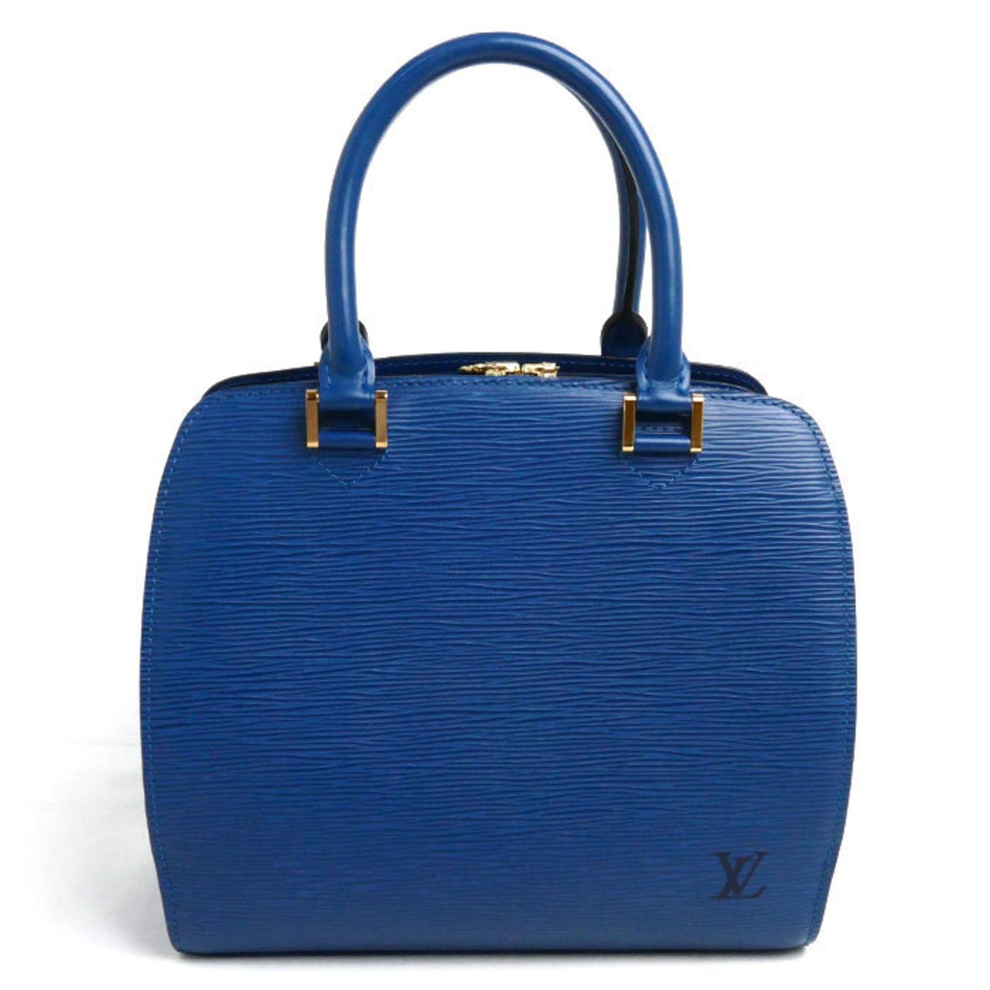 Louis Vuitton Pont Neuf Blue Leather Hand Bag