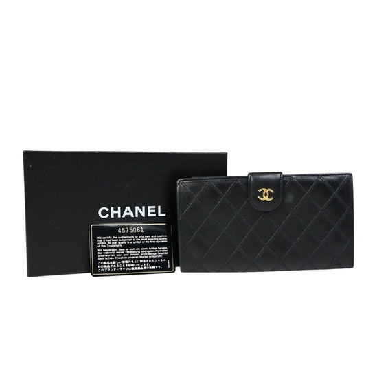 Chanel Black Leather Wallet Accessories