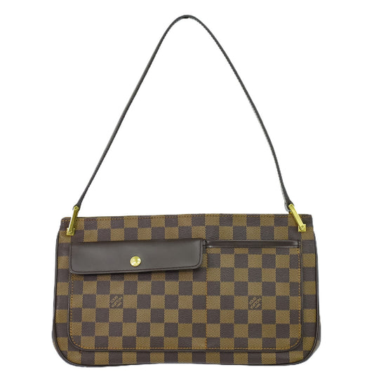 Louis Vuitton Aubagne Brown Leather Shoulder Bag