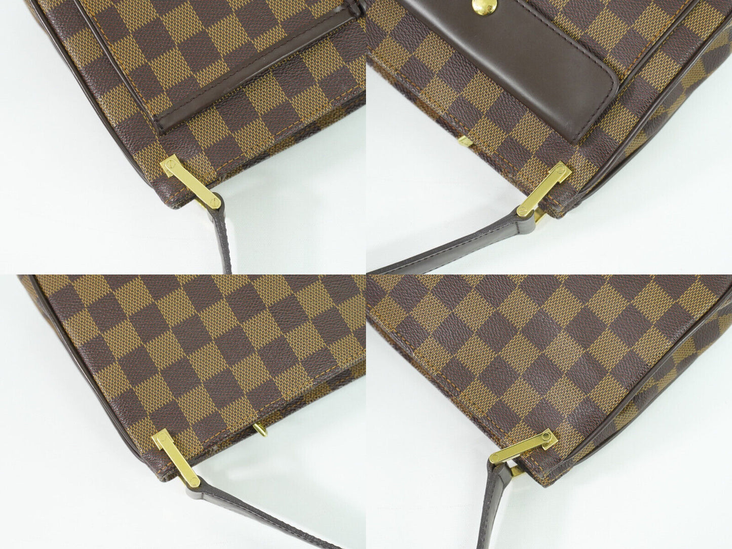 Louis Vuitton Aubagne Brown Leather Shoulder Bag