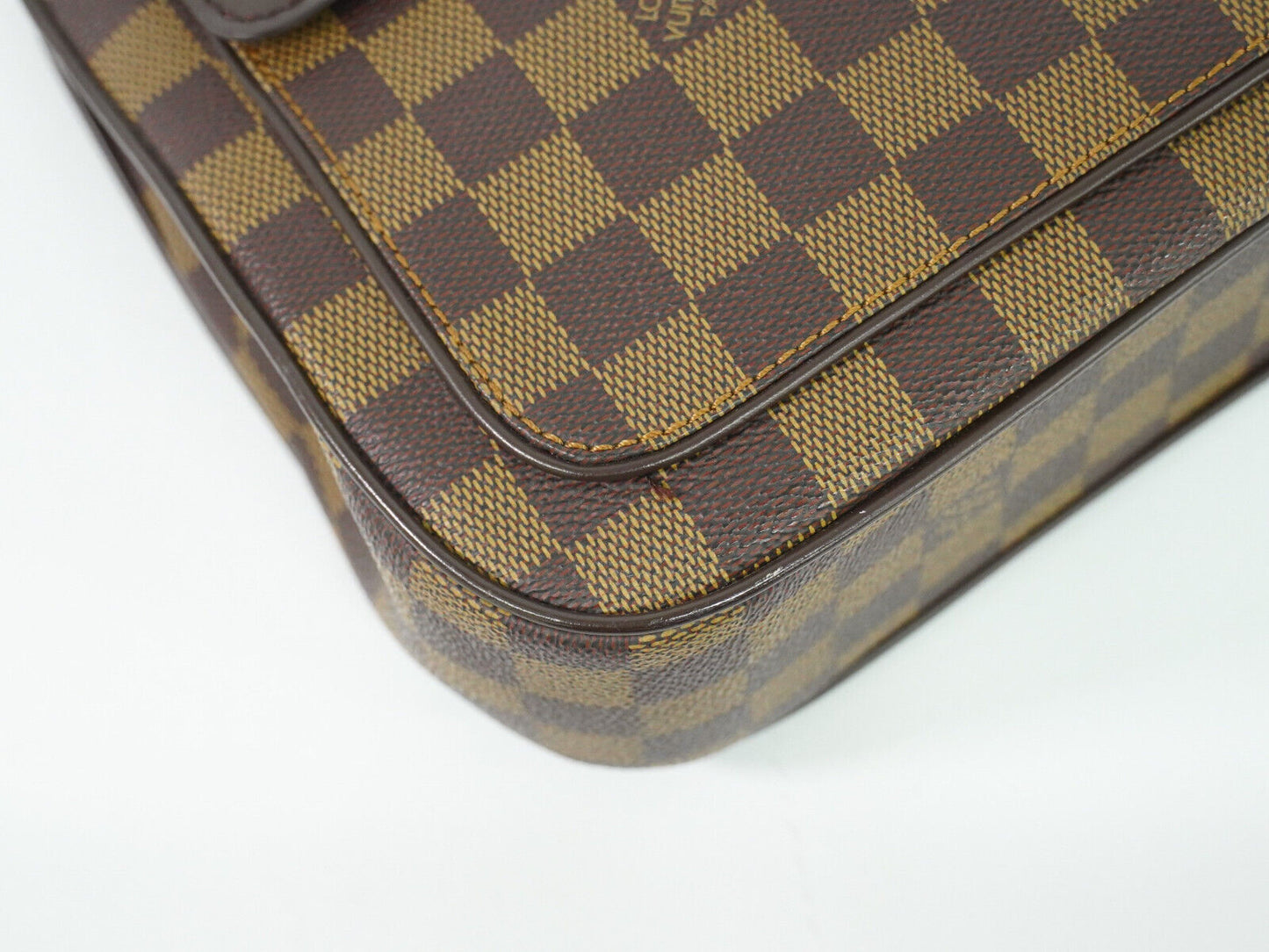 Louis Vuitton Aubagne Brown Leather Shoulder Bag