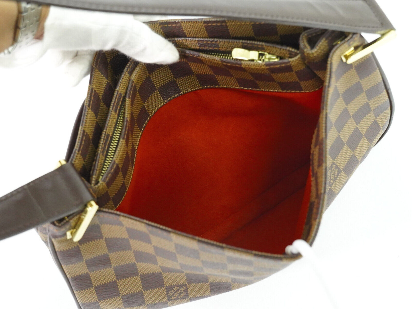 Louis Vuitton Aubagne Brown Leather Shoulder Bag