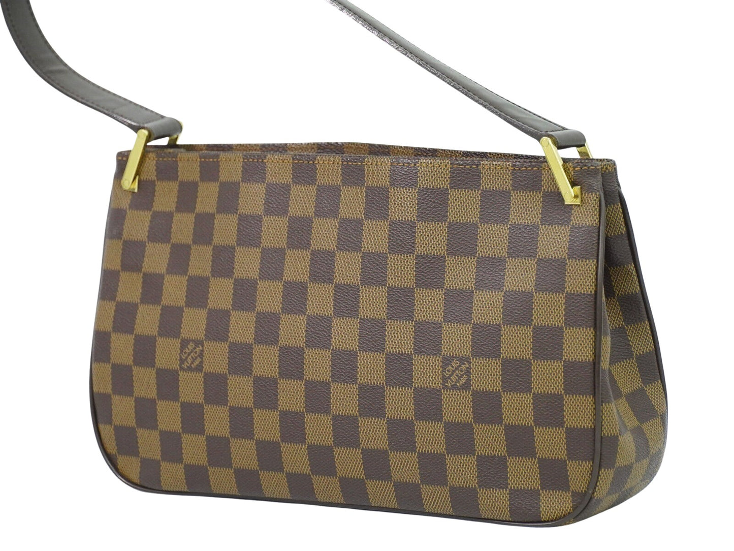 Louis Vuitton Aubagne Brown Leather Shoulder Bag