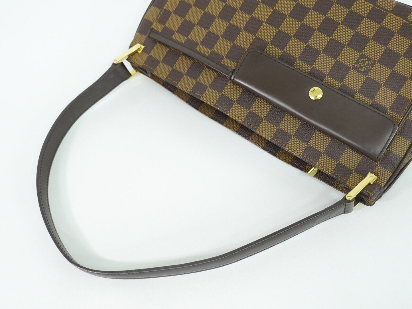 Louis Vuitton Aubagne Brown Leather Shoulder Bag