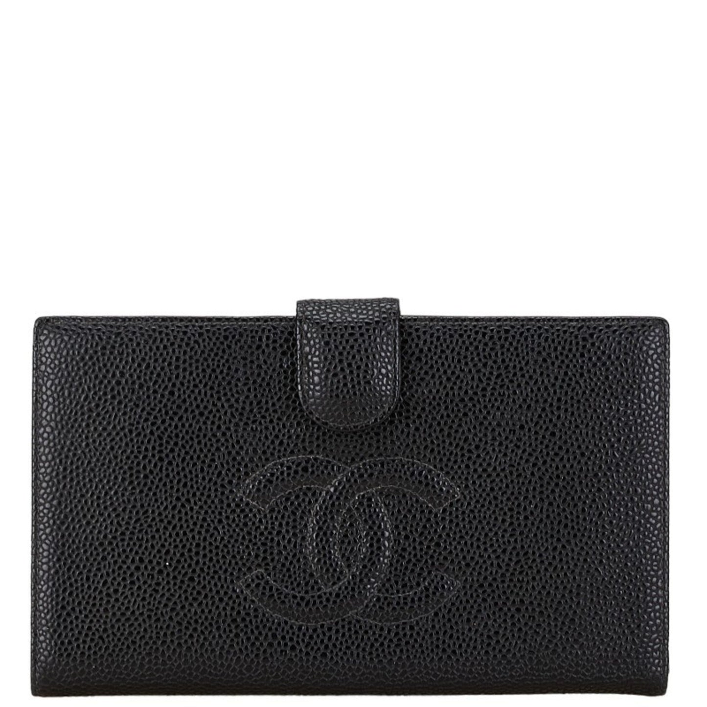 Chanel Logo CC Black Leather Wallet Accessories