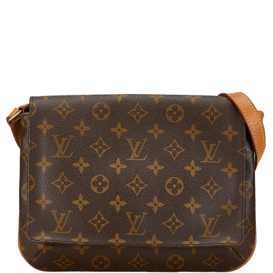 Louis Vuitton Musette Tango Brown Canvas Shoulder Bag