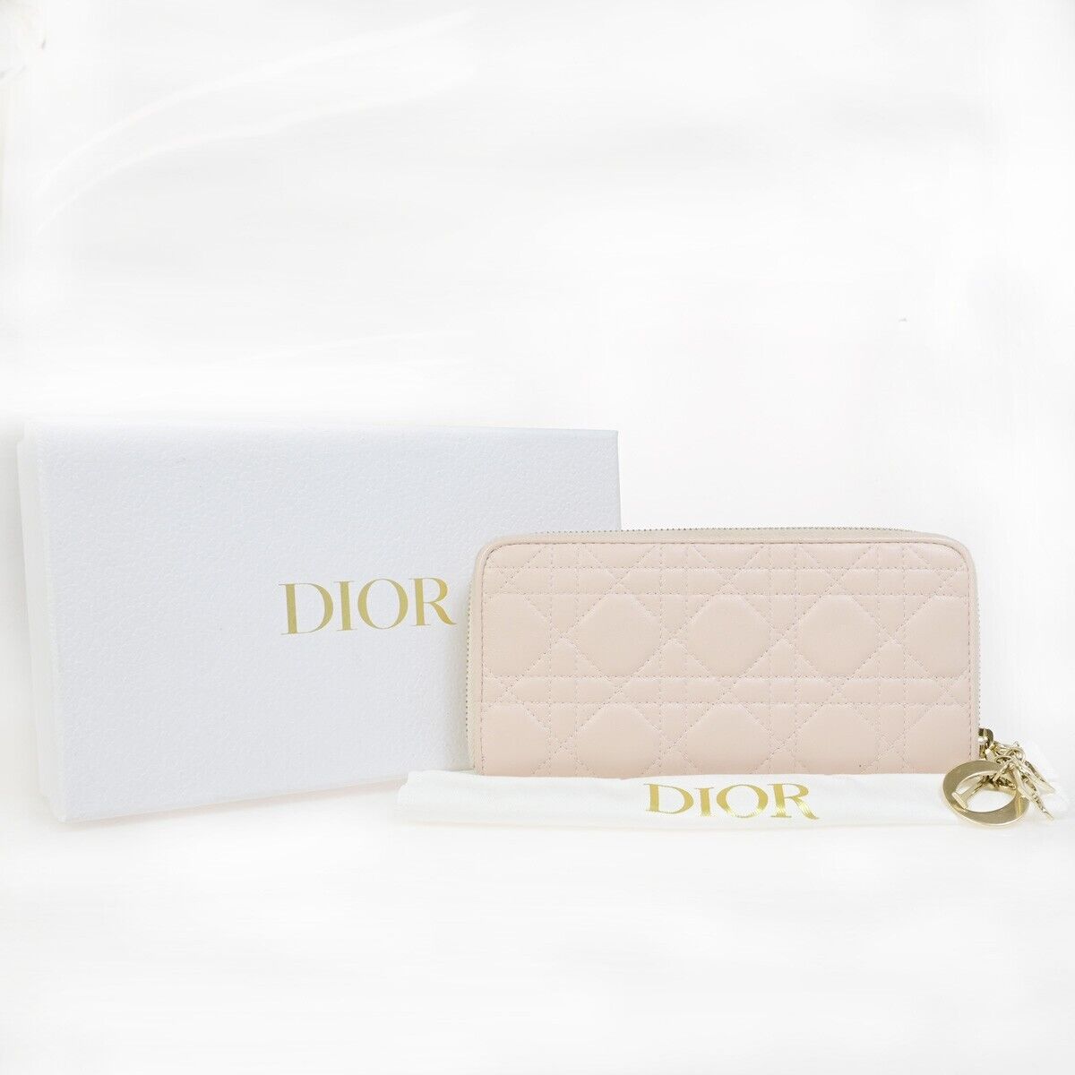 Dior Lady Dior Pink Leather Wallet Accessories