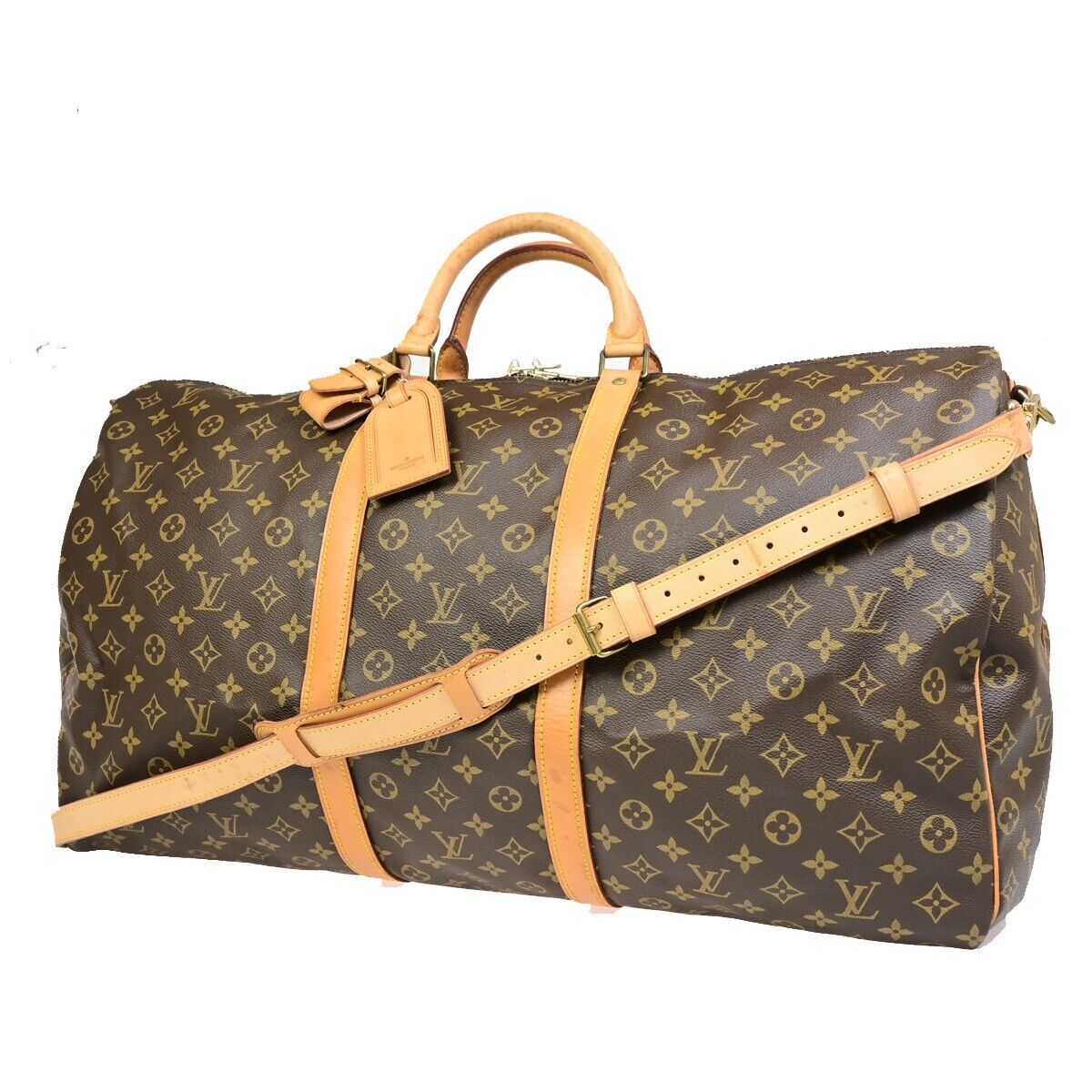 Louis Vuitton Keepall Bandoulière 60 Brown Canvas Travel Bag