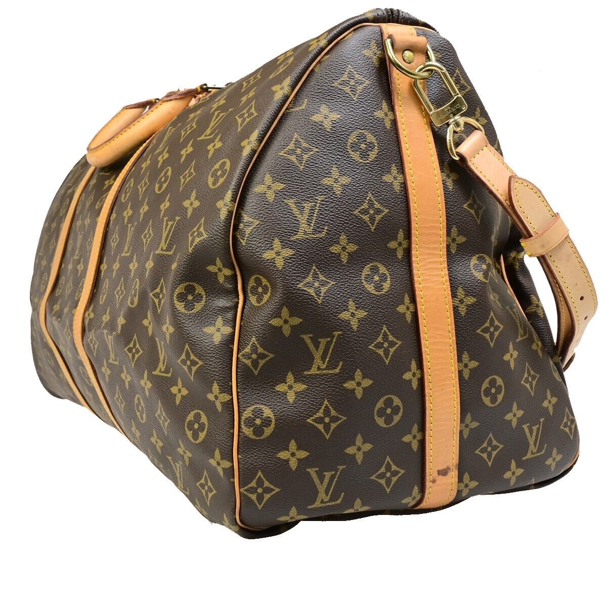 Louis Vuitton Keepall Bandoulière 60 Brown Canvas Travel Bag