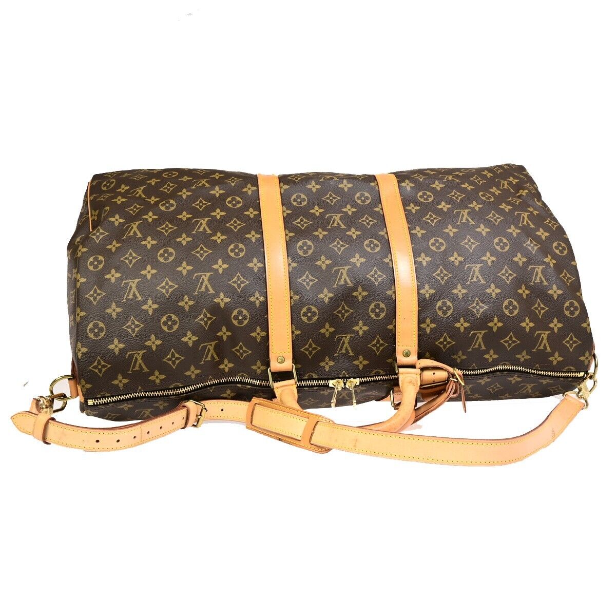 Louis Vuitton Keepall Bandoulière 60 Brown Canvas Travel Bag