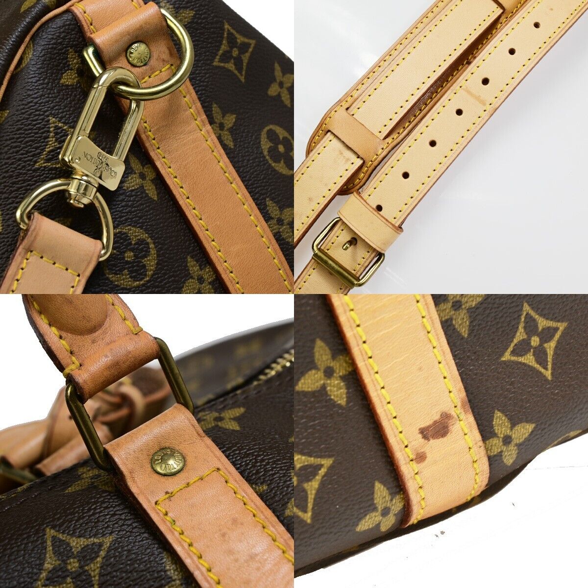 Louis Vuitton Keepall Bandoulière 60 Brown Canvas Travel Bag