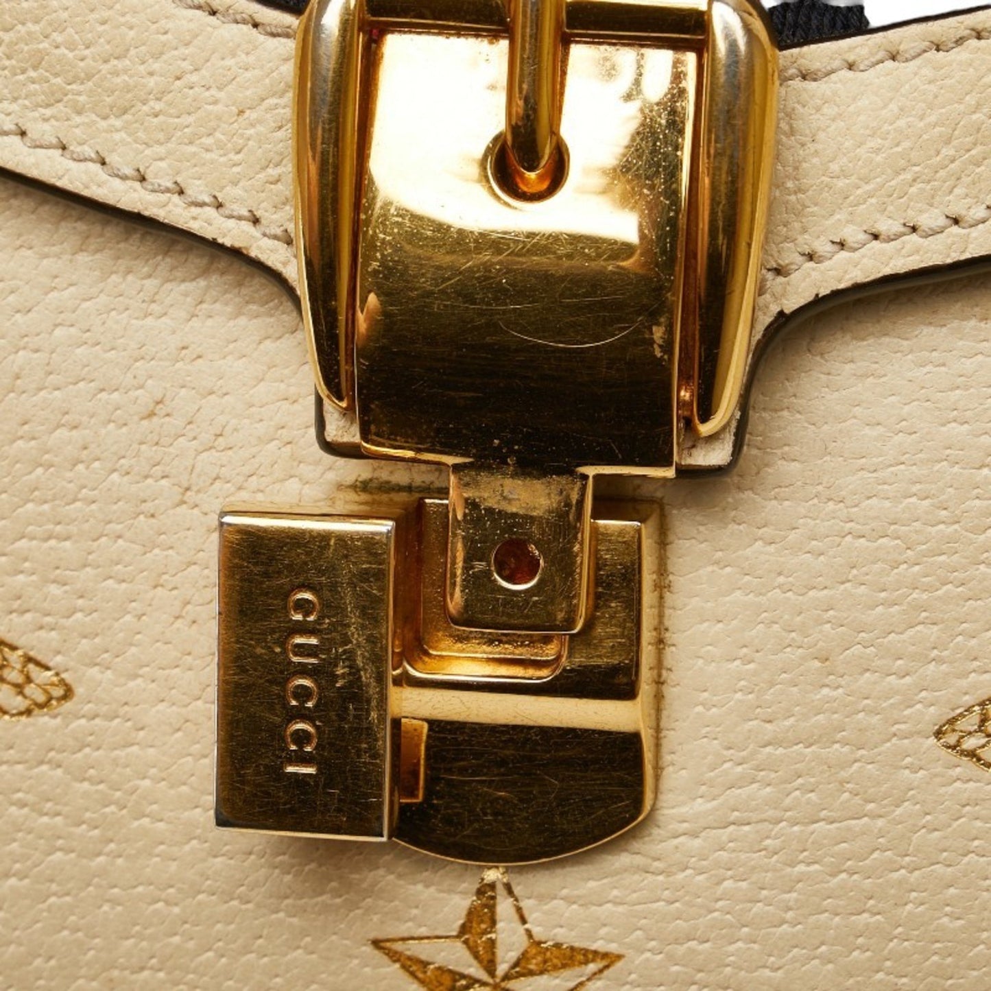 Gucci Sylvie White Leather Shoulder Bag