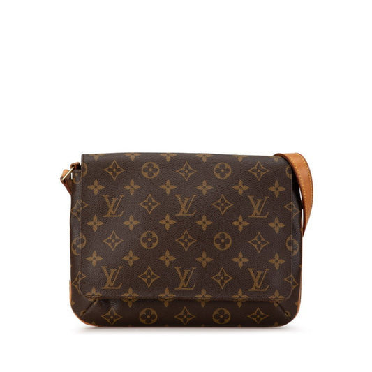 Louis Vuitton Musette Tango Brown Canvas Shoulder Bag