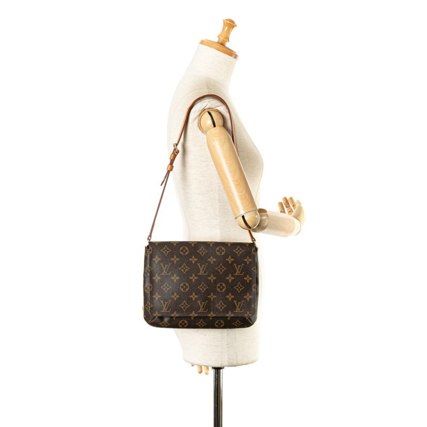 Louis Vuitton Musette Tango Brown Canvas Shoulder Bag