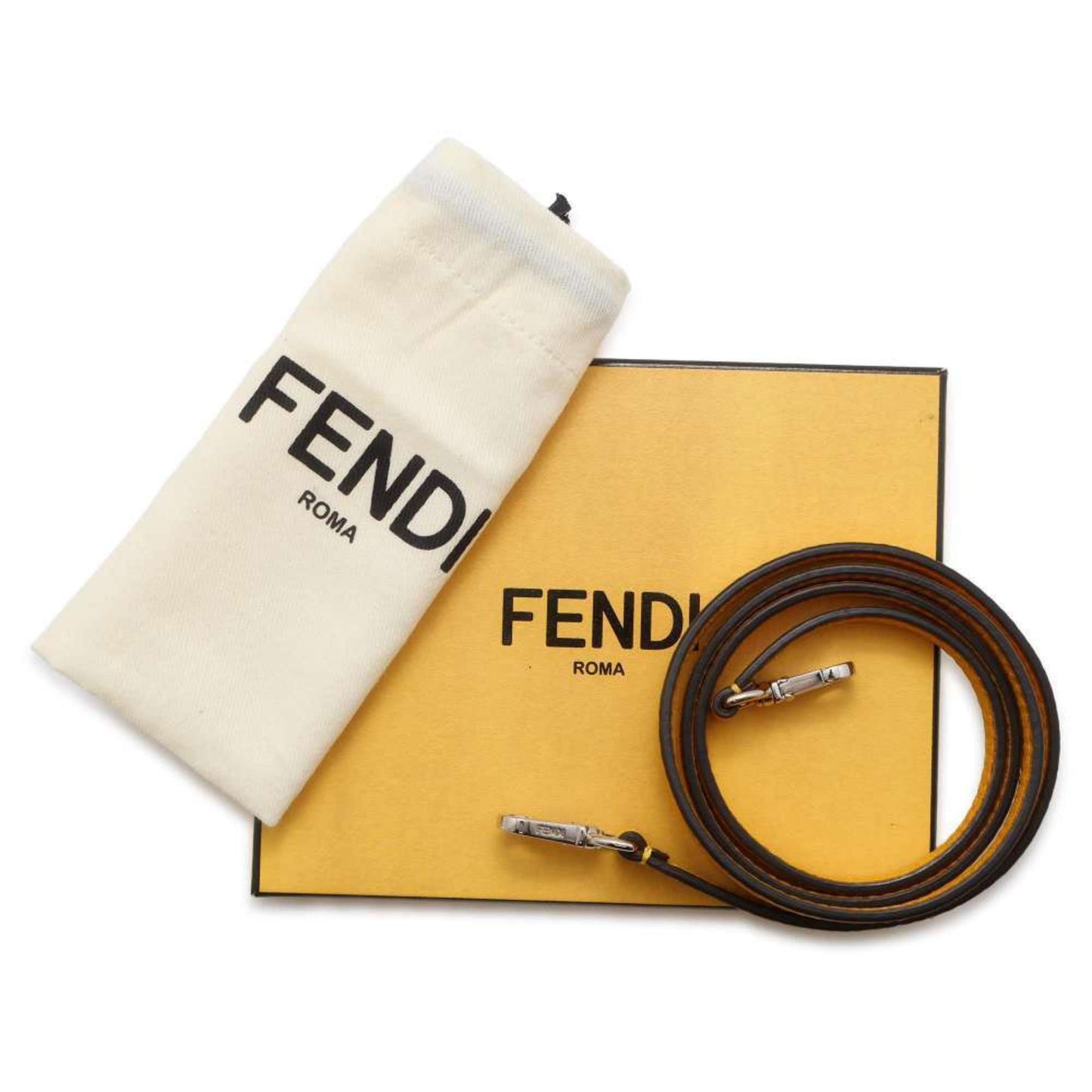 Fendi Mamma Baguette Yellow Leather Wallet Accessories