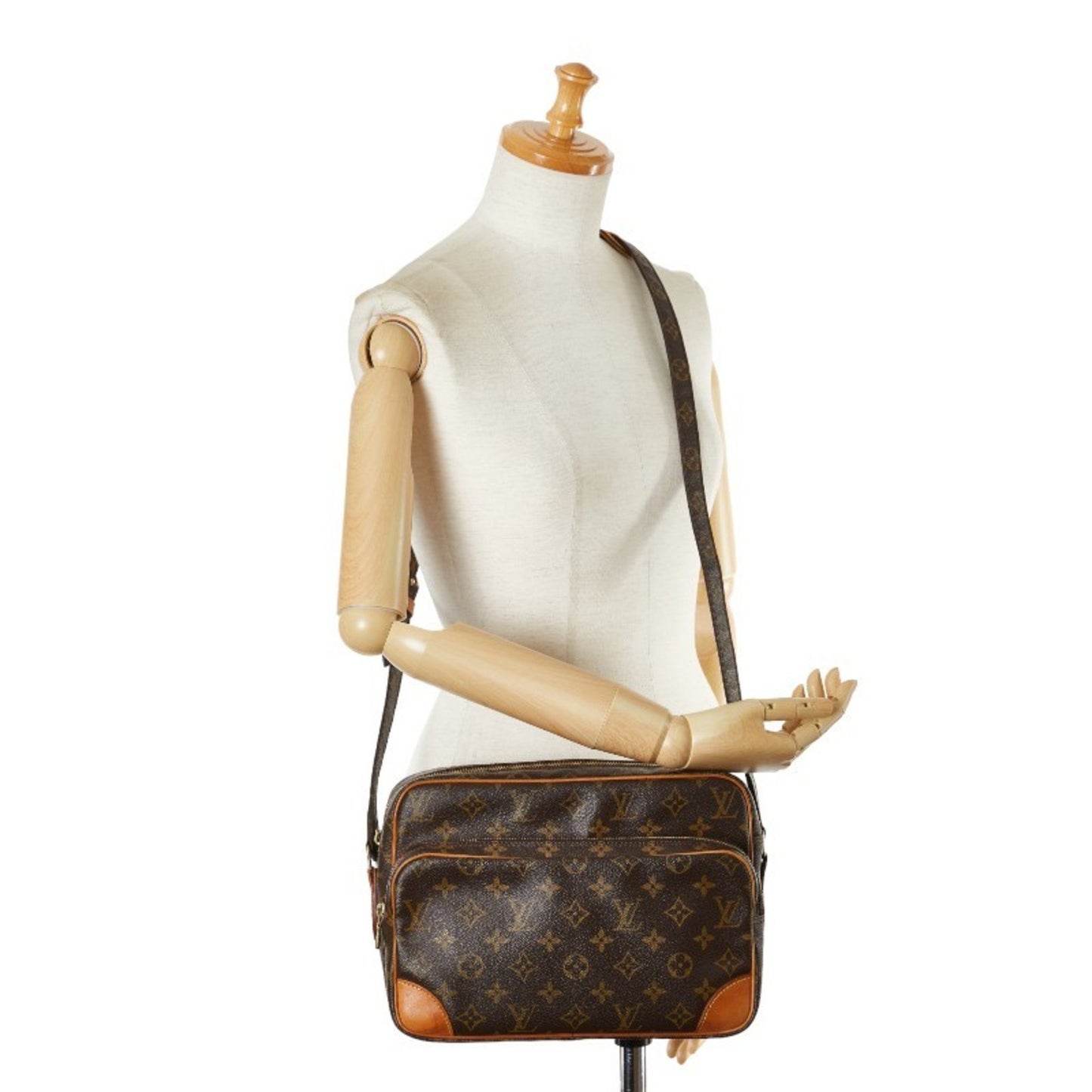 Louis Vuitton Nile Brown Canvas Shoulder Bag