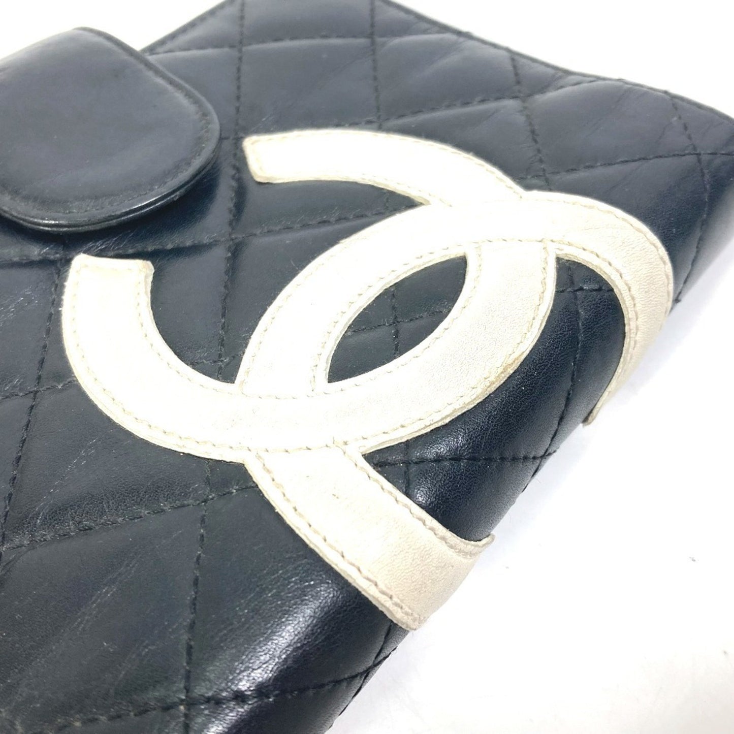 Chanel Cambon Black Leather Wallet Accessories