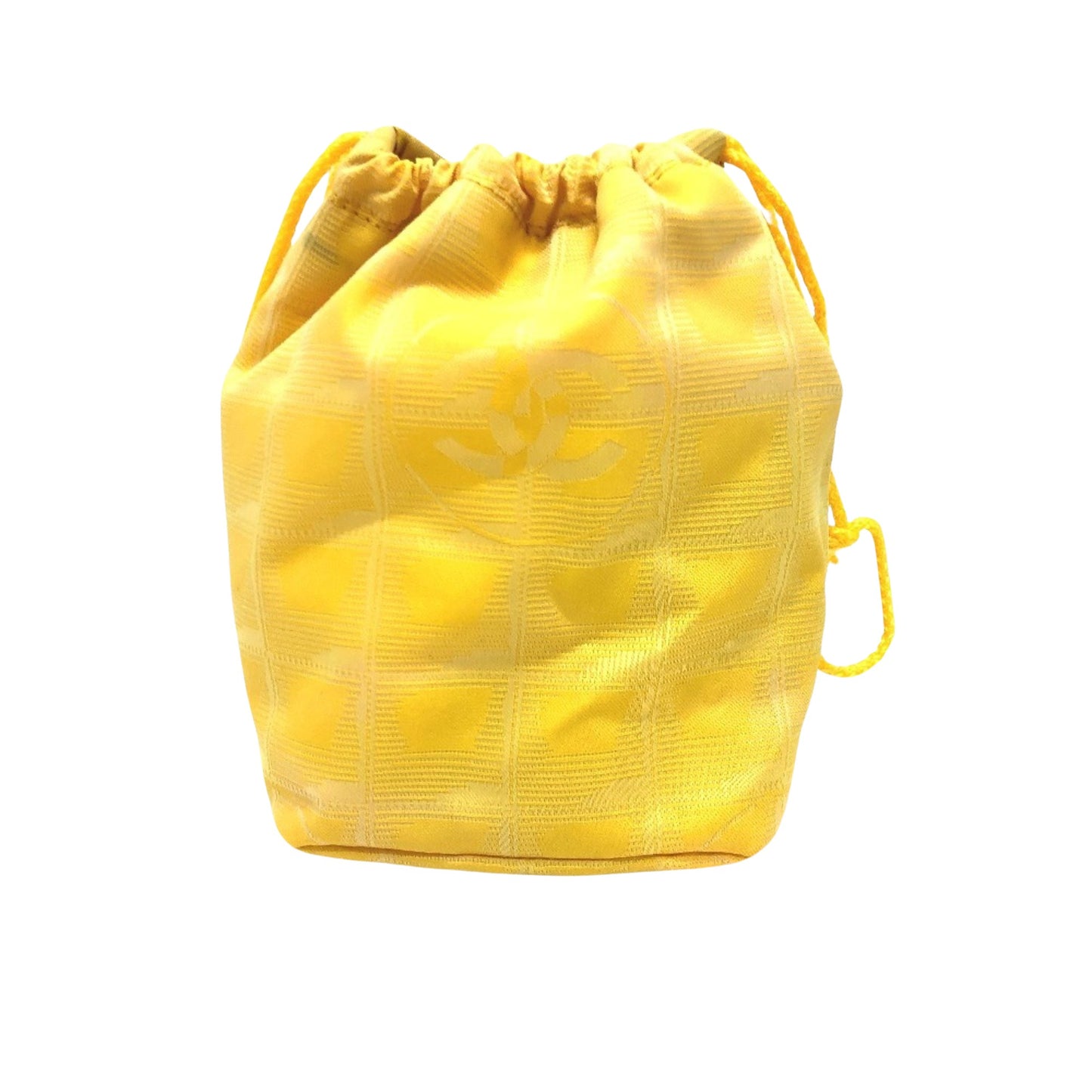 Chanel Travel line Yellow Canvas Clutch Bag