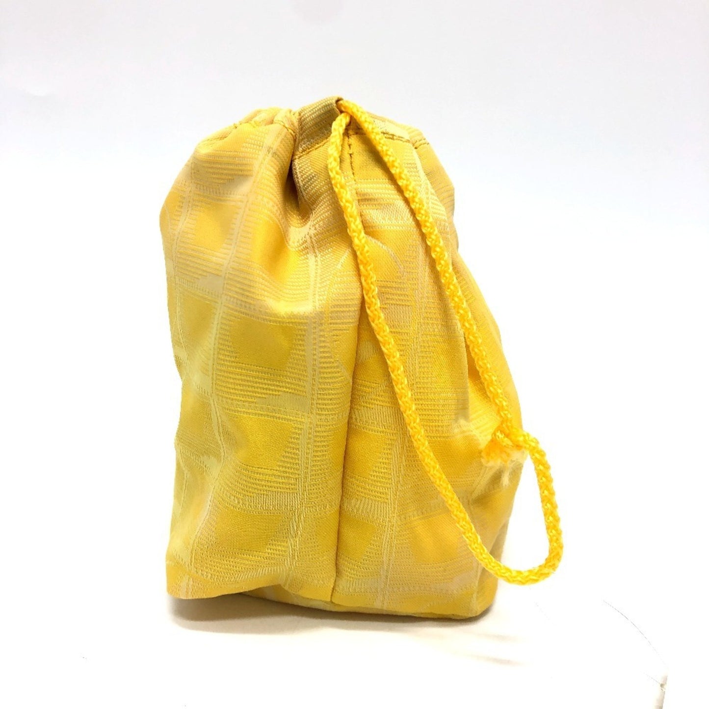 Chanel Travel line Yellow Canvas Clutch Bag