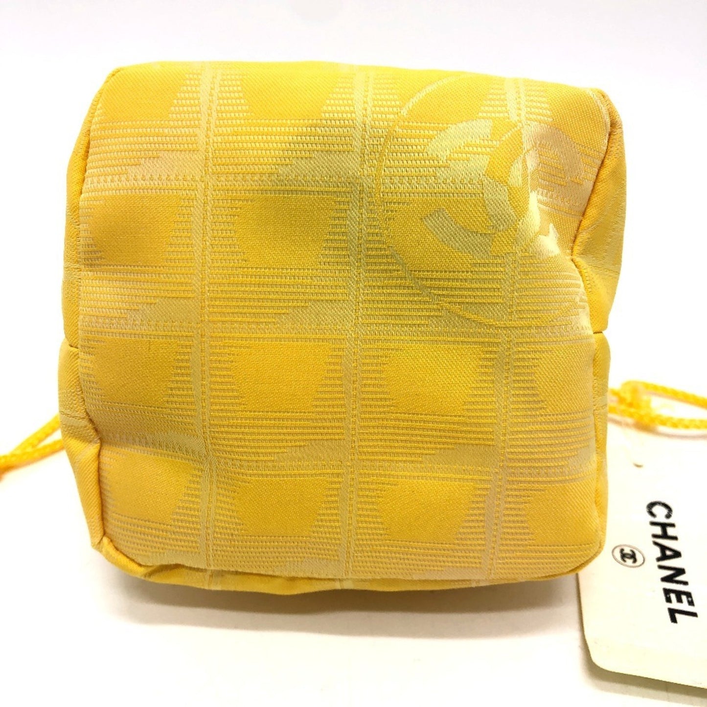 Chanel Travel line Yellow Canvas Clutch Bag