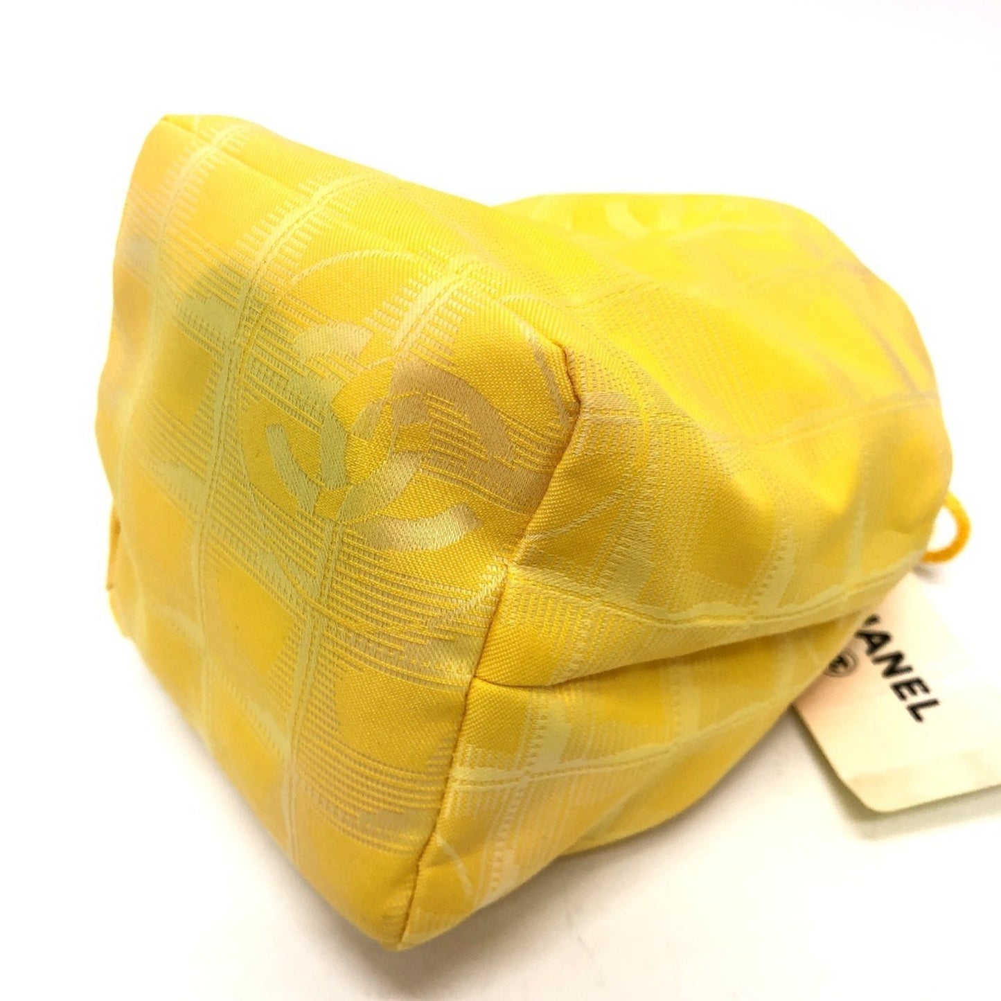 Chanel Travel line Yellow Canvas Clutch Bag