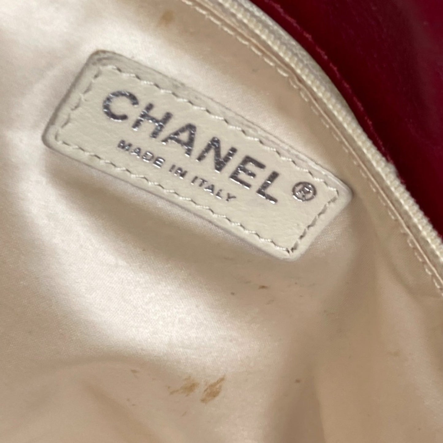 Chanel Matelassé Red Leather Tote Bag