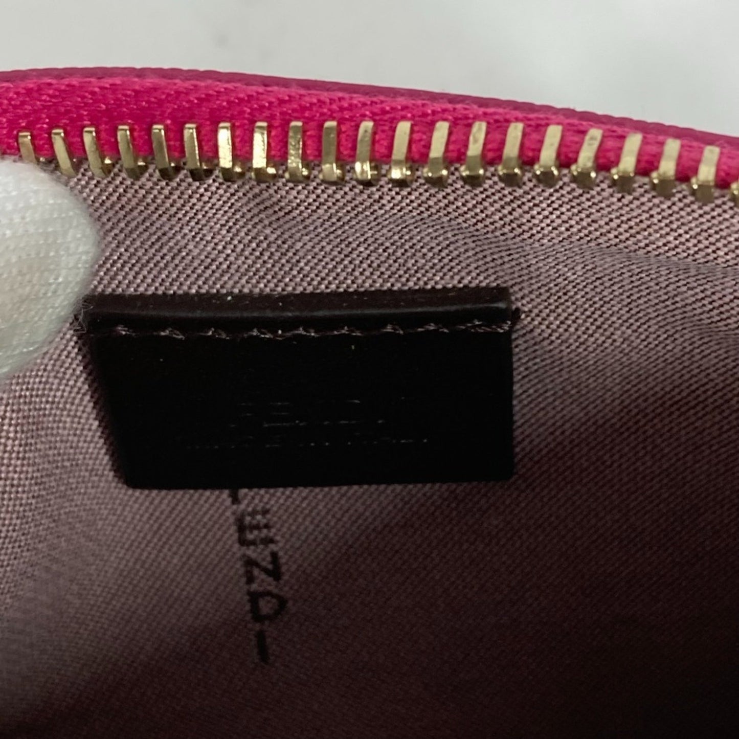 Fendi -- Pink Leather Clutch Bag