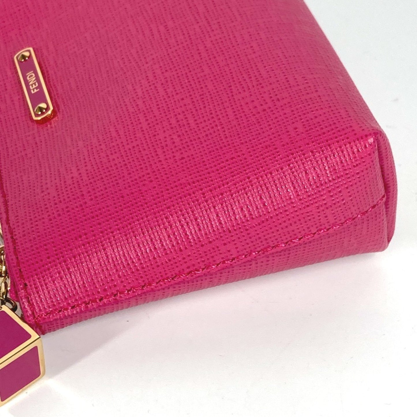 Fendi -- Pink Leather Clutch Bag