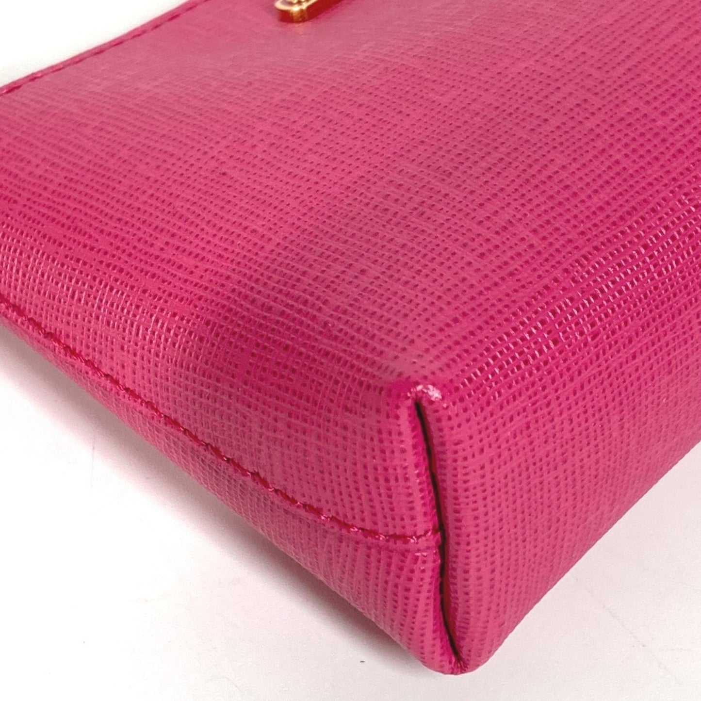 Fendi -- Pink Leather Clutch Bag