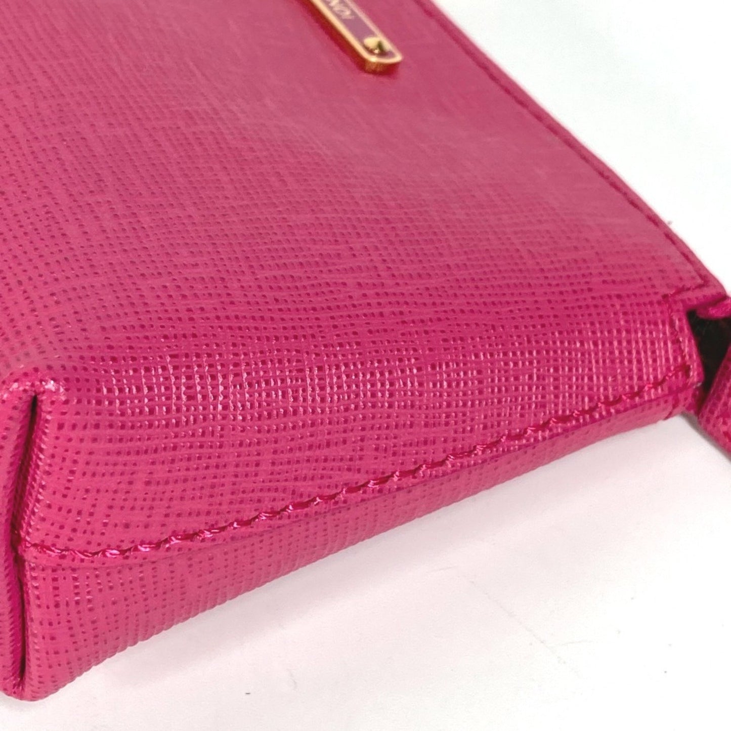 Fendi -- Pink Leather Clutch Bag