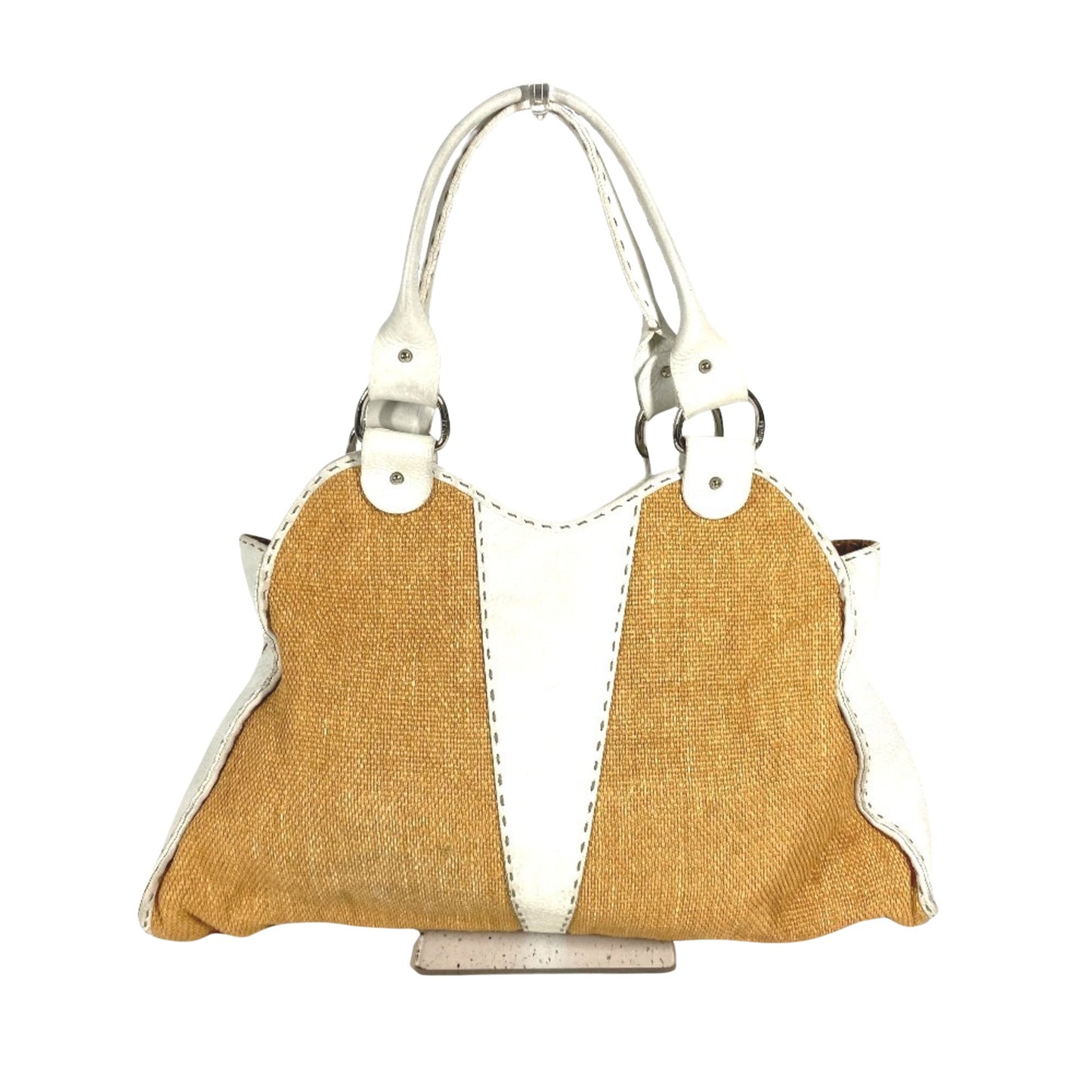 Fendi Selleria Beige Synthetic Shoulder Bag