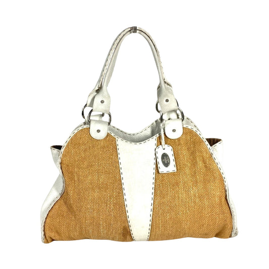 Fendi Selleria Beige Synthetic Shoulder Bag