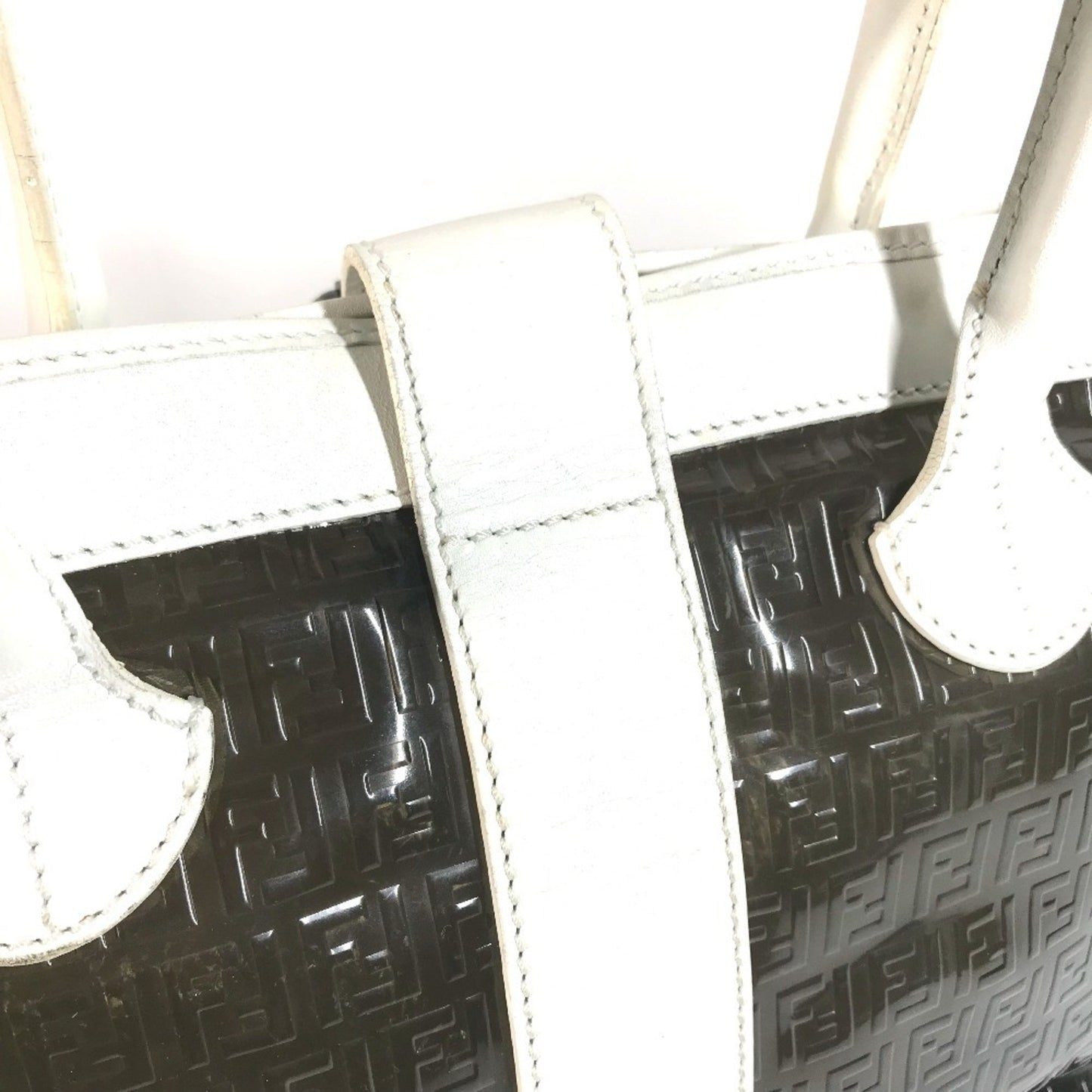 Fendi Zucchino Black Vinyl Tote Bag