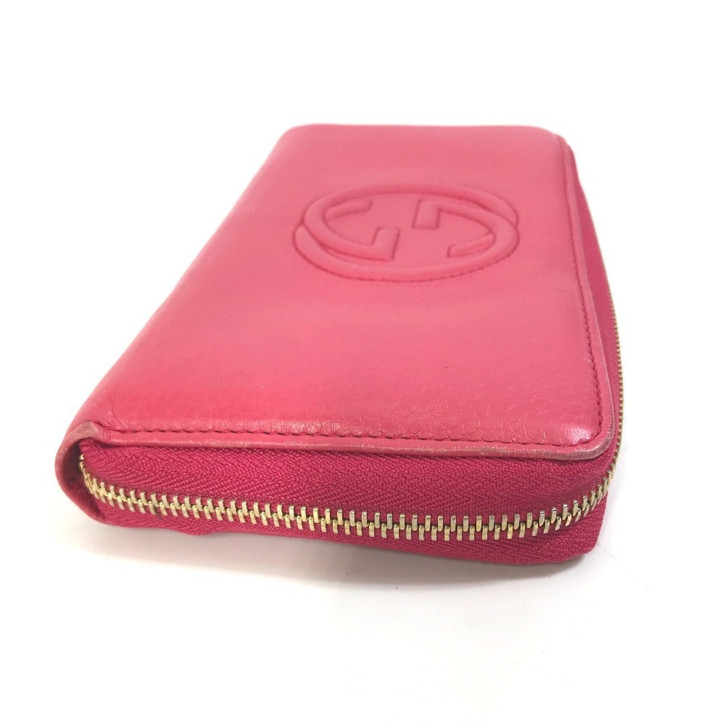 Gucci Zip around Pink Leather Wallet Accessories