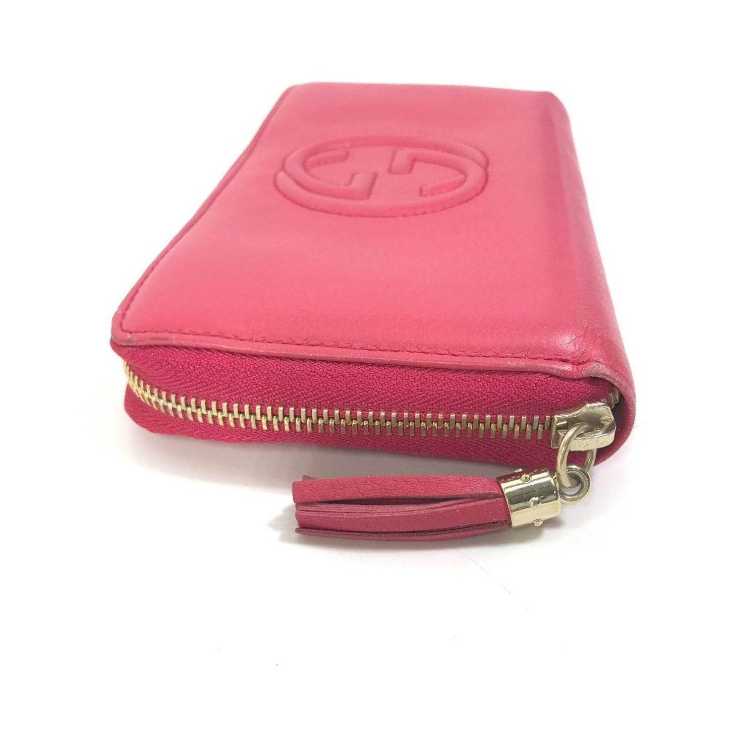 Gucci Zip around Pink Leather Wallet Accessories