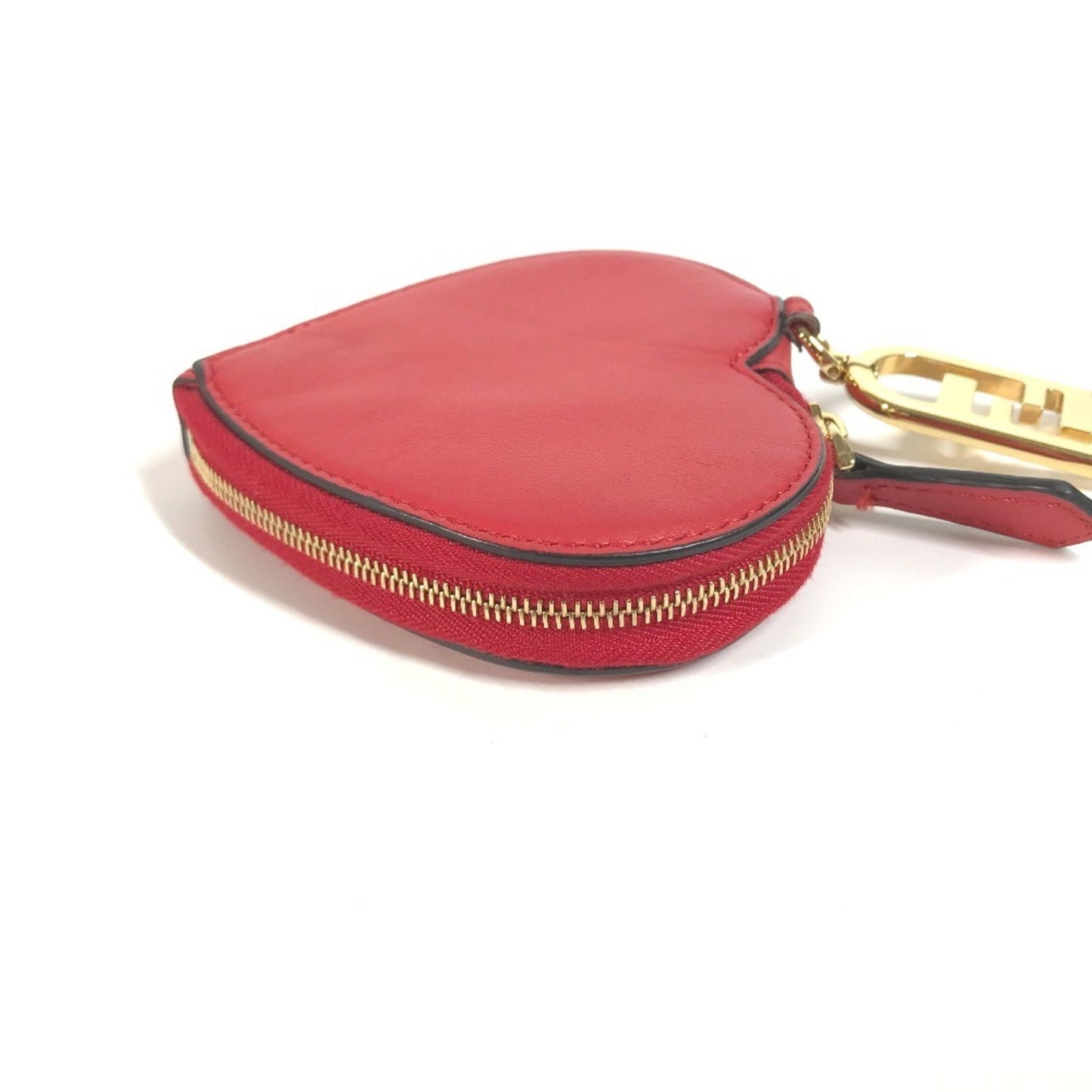 Fendi Heart Wallet Red Leather Wallet Accessories