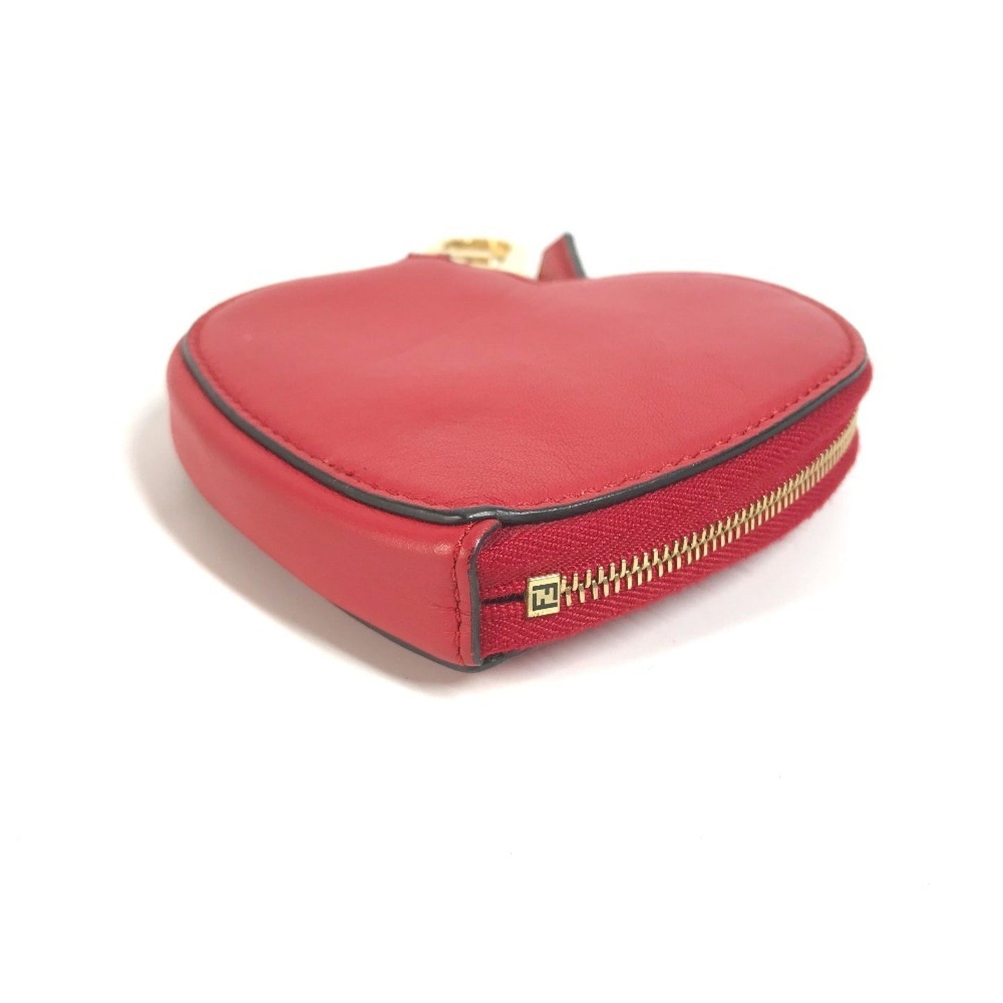 Fendi Heart Wallet Red Leather Wallet Accessories