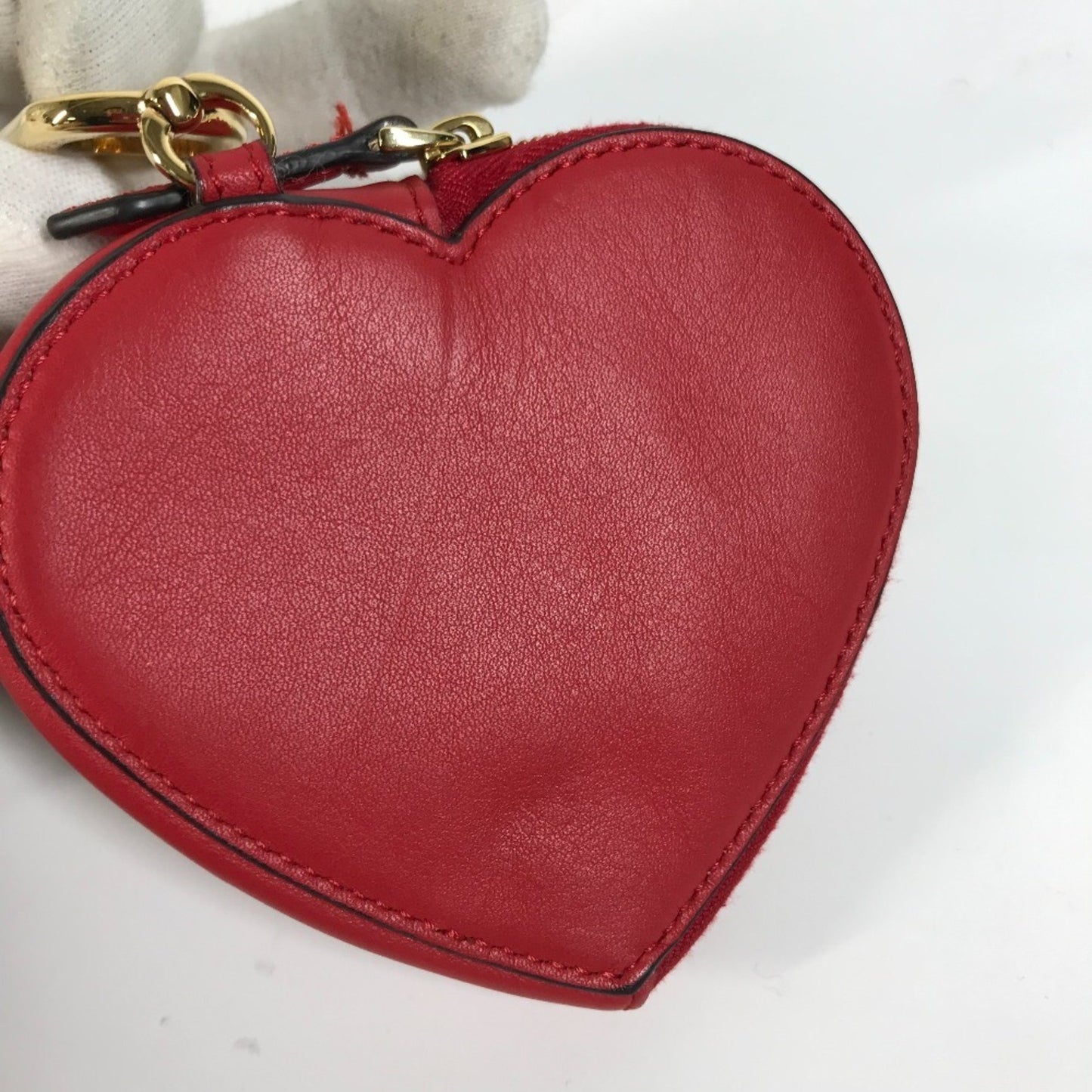 Fendi Heart Wallet Red Leather Wallet Accessories