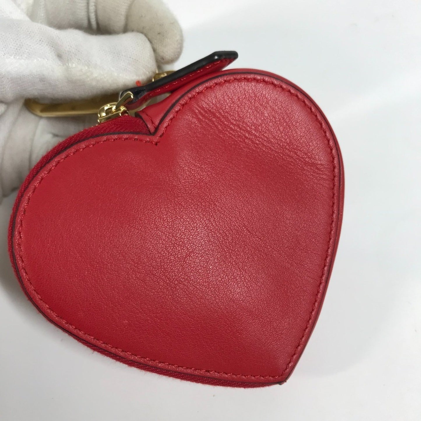 Fendi Heart Wallet Red Leather Wallet Accessories