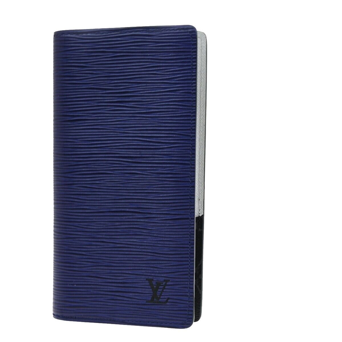 Louis Vuitton Brazza Blue Leather Wallet Accessories