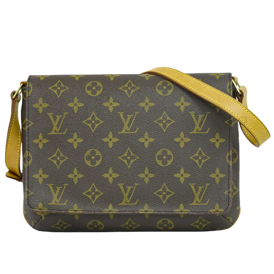 Louis Vuitton Musette Tango Brown Canvas Shoulder Bag