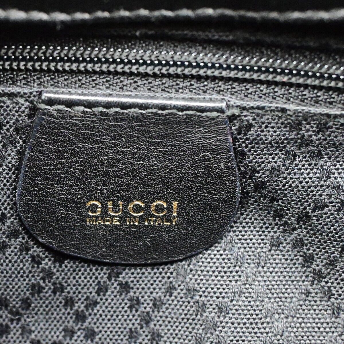 Gucci Bamboo Black Leather Backpack Bag