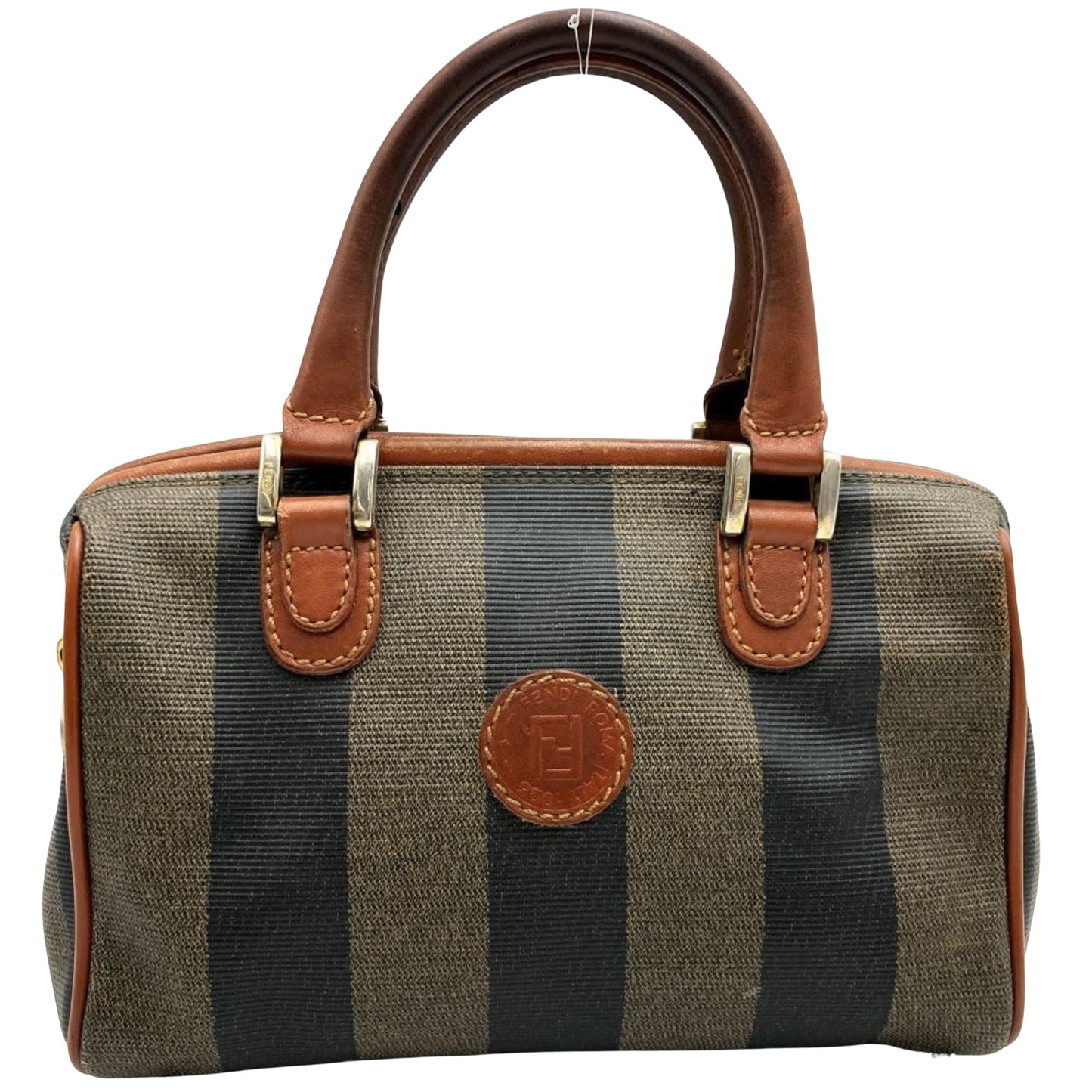 Fendi Pecan Brown Canvas Travel Bag