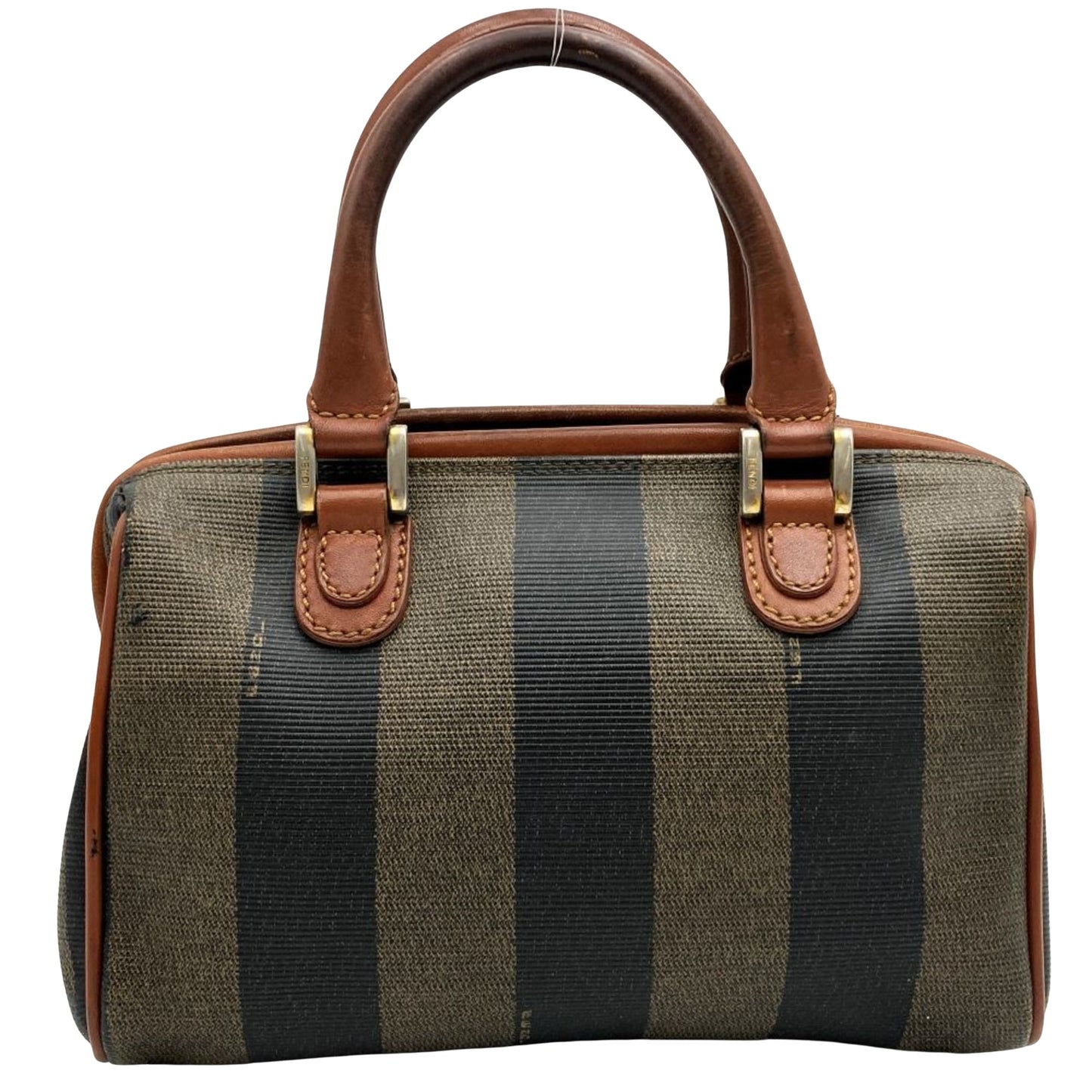 Fendi Pecan Brown Canvas Travel Bag