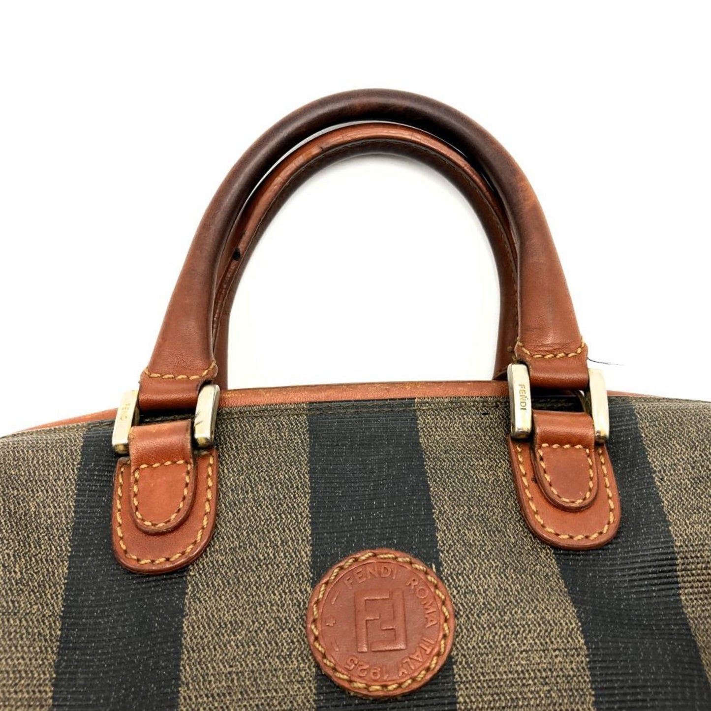 Fendi Pecan Brown Canvas Travel Bag