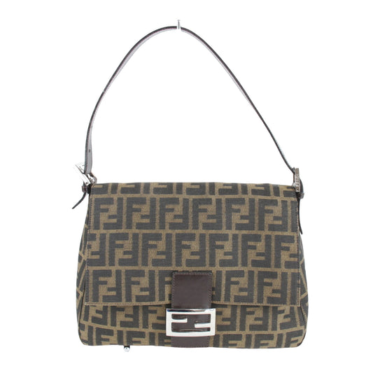 Fendi Mamma Baguette Brown Canvas Shopper Bag